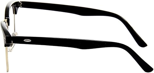 Miniatura 5 de Shiratori Nueva moda vintage medio marco semi-Rimless lente claro gafas