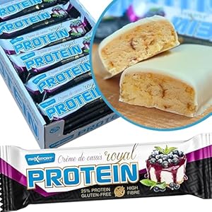 MaxSport Nutrition Royal 25% Protein Riegel – Glutenfrei Eiweißriegel 24x60g Protein Snack – MaxSport Proteinriegel – Eiweissriegel Protein Snacks – Eiweissriegel Protein Bar Johannisbeercreme
