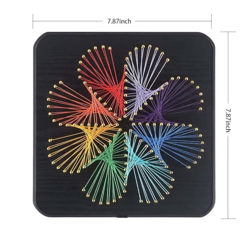 Image of THOUDONER DIY 3D String Art Crafts Kit for Adults Beginner Unique Gift, Windmill(7.87inch*7.87inch).