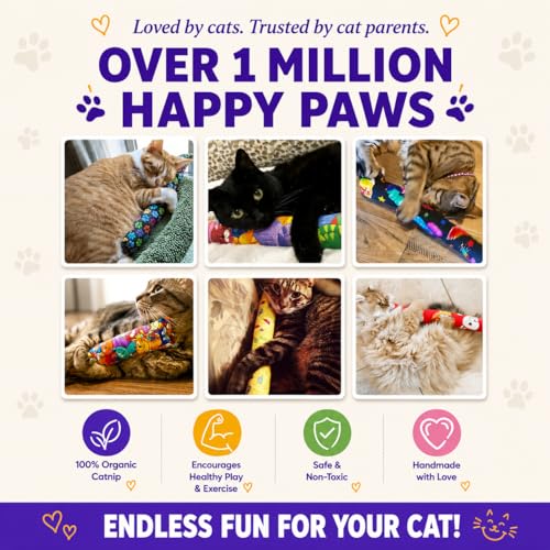 Juguete catnip kicker Kitty Kick Stix de 15 pulgadas pack de 2 gatos de unicornio para morder 5