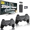 LINIREAU Wireless Retro Game Console, Retro Game Stick with Built-in 10 Emulators,
