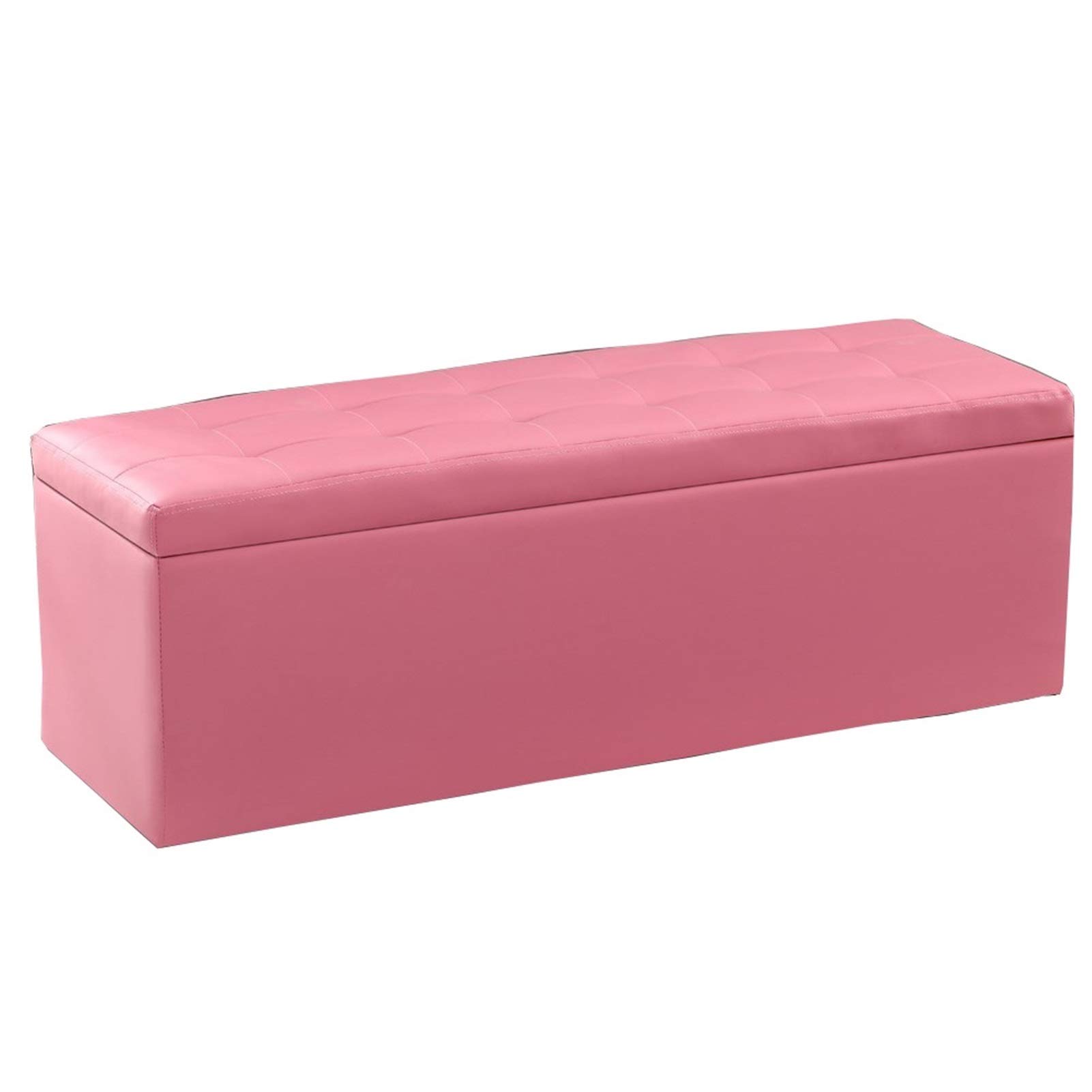 Banc de canapé rose pour le salon : pouf repose-pieds et coffre à jouets