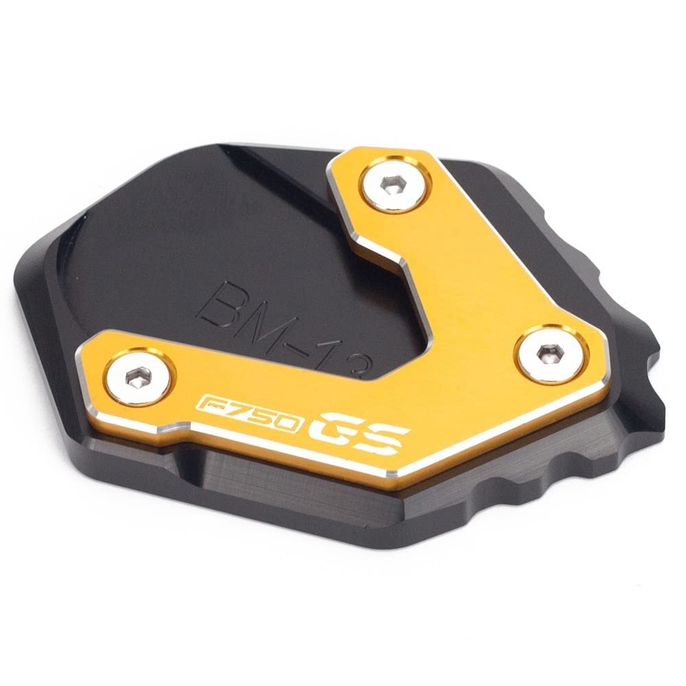 Plaque béquille latérale F750GS 2016-2019 CNC support moto or