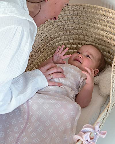 Lodger Zomer Slaapzak 98 cm Hopper Tribe Muslin katoen OekoTex Mouwloos 0,5 TOG 12-36M Lichtroze - Afbeelding 4