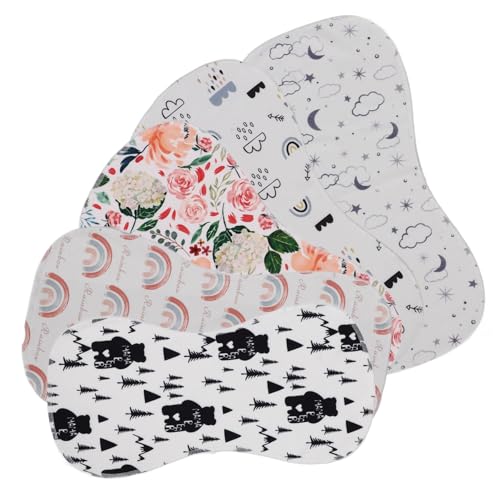 DECOMELODY 5 piezas Baberos de Algodón para Niña Paños Eructar Suaves y Absorbentes para Recién Nacidos Protección de Ropa Alimentación Colores Aleatorios Color Aleatorio Color Aleatorio