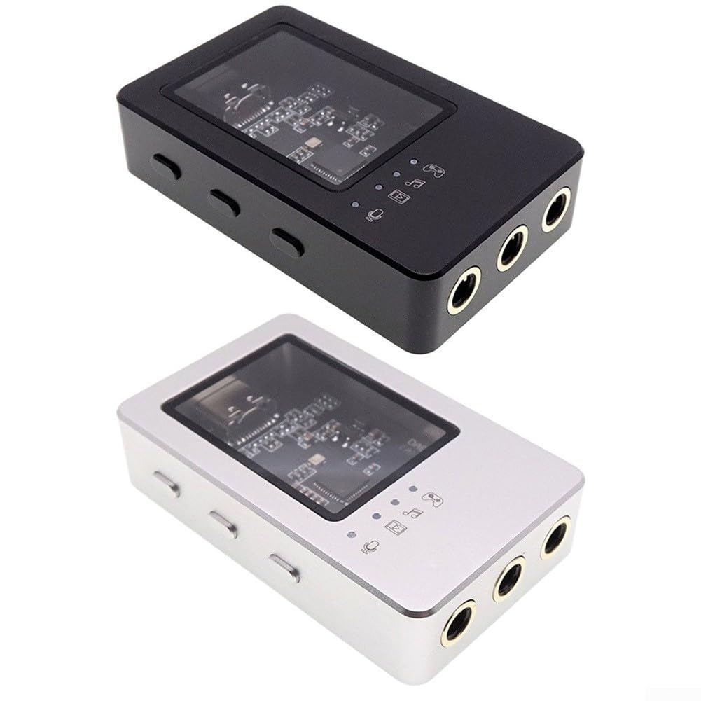 Adaptador de Sonido para usb-c 7.1 para Gaming y PC Adaptador(Black)