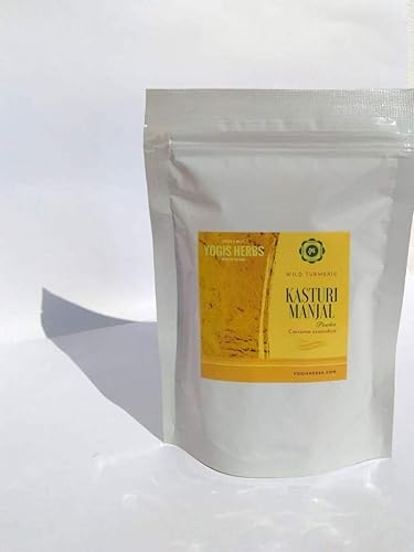 KASTURI MANJAL - Polvo prémium (cúrcuma aromáticacúrcuma silvestre) fresco y puro, 8.82 oz, para baño, belleza y cuidado de la piel