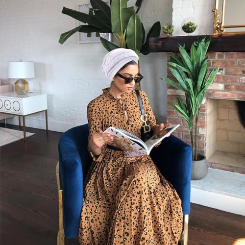 Image of DRESHOW African Women Turban Caps Beanie Twist Headscarf Pre-Tied Double Twisted Braid Hair Cover Wrap Hat Chemo Cancer Cap