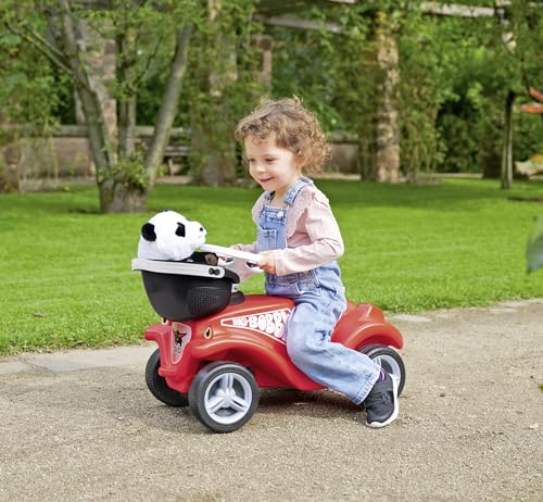 Big Bobby Car Gepäckkorb (schwarz-weiß) - Bobby Car Zubehör - Körbchen mit Griff und Adapter, kompatibel mit Allen Bobby Cars, für Kinder von 1-5 Jahre