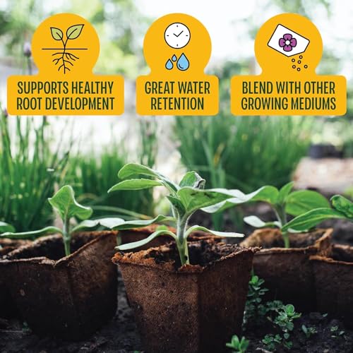 Image of 100% Natural COCOPEAT Block 1KG for Home Garden | Organic Soil for Potted Plants, HYDROPONICS, Kitchen & Terrace Gardens | EXPANDS Upto 5L of Powder | 1 KG