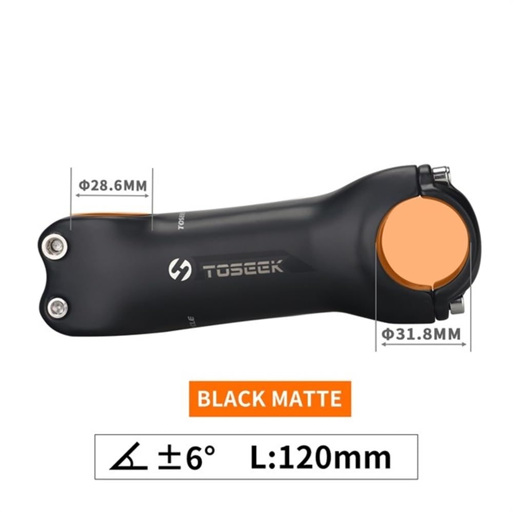 Attacco Manubrio MTB Accessori for Bici con Attacco Manubrio in Carbonio Nero Opaco Attacchi da 31,8 mm Parti di Biciclette 6 o 17 Gradi