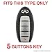 Massimiliano Incas Dobrev 5 Buttons Silicone Case Protector Key Fob Cover Smart Car Remote Holder for Infiniti JX35 2014 2015 2016 QX60 QX80 2017 Q50