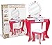 Teorema- Specchiera in Legno per Bambine con Sgabello ed Accessori, H 90 cm, Colore Rosa, Unica, 40617