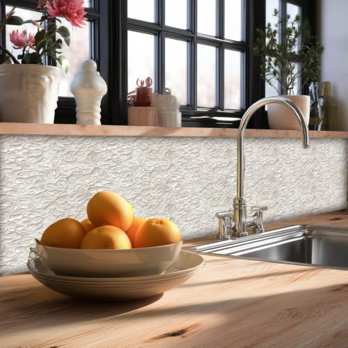 Image of Moroccan Tile Stickers | Waterproof Self Adhesive Peel & Stick Tile Decals for Kitchen Backsplash, Bathroom Wall, Floor, Furniture & Glass (6x6 Inch, Design 43)