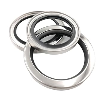 Oil Seals,Stainless Steel Double Lip Oil Seal, 1PC Double Lip Inner Diameter 45mm Stainless Steel Oil Seal, Screw Rod Shaft Seal Using for Air Compressor Vacuum Pump Motor Shaft Seal(45 * 60 * 10mm)