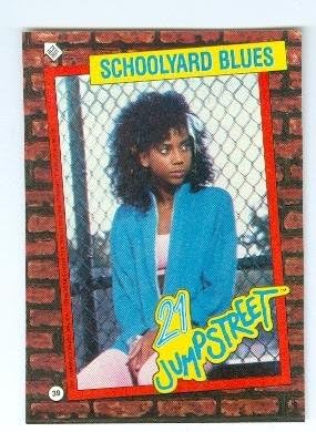 Holly Robinson trading card sticker 21 Jump Street 1987 Topps #39 Officer Judy Hoffs (Cards can be bubbly original packing)
