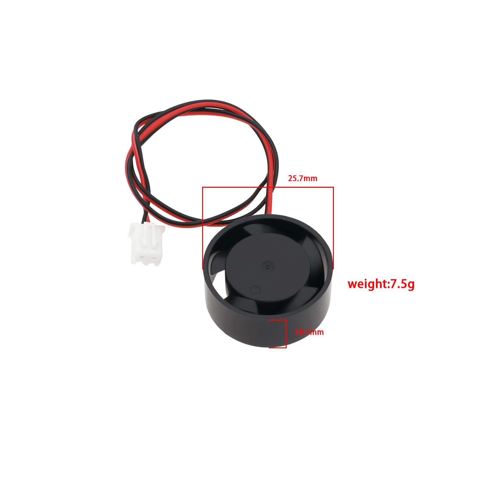 EMSea 4 mini ventole di raffreddamento senza spazzole 2510, 9 V-14,4 V, rotonde DC2510, silenziose, grandi ventole per computer portatili e console di gioco (25,7 x 10,1 mm)