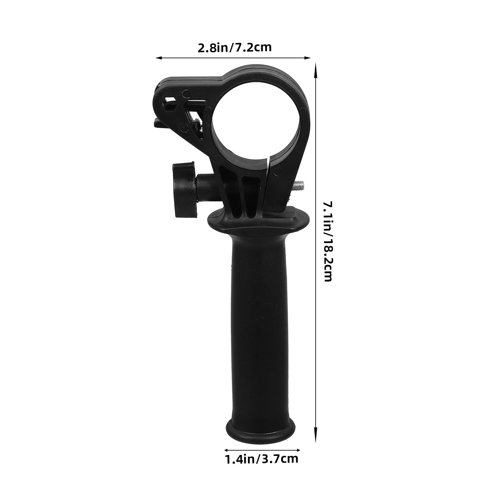 BETOOKY Mango Martillo para Taladro de Impacto, Empuñadura Auxiliar Negra de Abs E Hierro, Ligera Reemplazo Rápido, Ajuste 41-44mm para Uso Diario