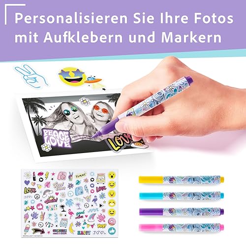 Canal Toys - Photo Creator - 3-in-1-Sofortbildkamera in Türkis - + 2 Modi: Selfie- und Videokamera - Geschenkkamera für Kinder ab 8 Jahren - 4 Rollen - 250 Aufnahmen - CLK 001