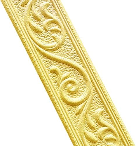 Hoomall Wallpaper Border 3D Waterproof Wall Trim Line Skirting Border Self Adhesive Wall Decal Removable Wall Room Tiles Sticker for Kitchen Bathroom (White230×4.8cm)