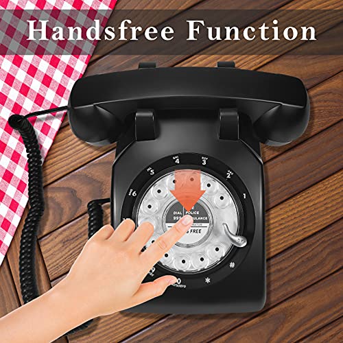 Retro Rotary Telephone, Glodeals Retro Design Classic Style Dial Telephone For Home And Office Decor Collector Gifts Women's Day Gift (Black) #TOP5