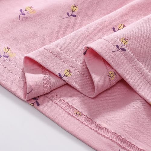 Image of Girls Cotton Long Sleeve Casual Cartoon Appliques Striped Jersey Dresses