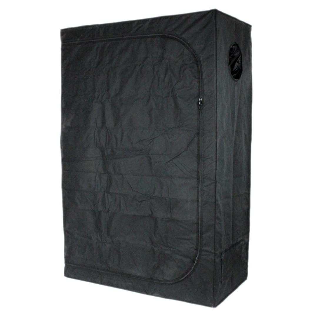 Growzelt 120x60x180 cm Anbaubox Pflanzenzucht Schwarz