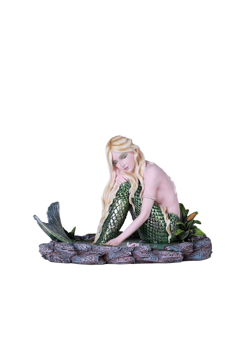Statuette de sirène sur l'eau en résine Pacific Giftware pour décoration