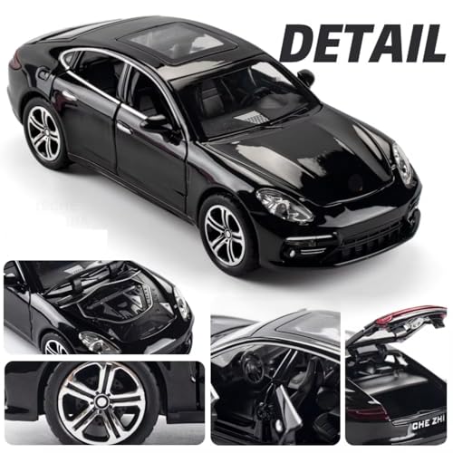 Image of Mashes Porsche Panamera Diecast Metal Car Toy 1:32 Scale with Openable Doors, Pull Back Action, Light & Sound, Detailed Luxury Sedan Model for Kids & Collectors, Premium Gift Toy Car [Multicolor]