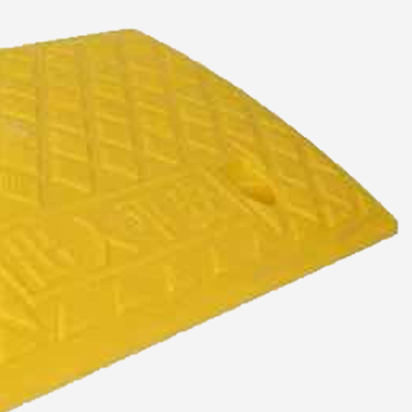Cocoarm Pasos de Topes de Velocidad Cuesta Arriba, Rampa de Umbral de Plástico con Base Engrosada, Agarre Texturizado Amarillo Negro, Rampa de Acceso de Automóvil de Alta Visibilidad para