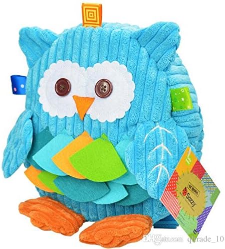 BLUE OWL DESIGN Sozzy Kids Plush Backpack Cartoon Frog Cow Owl Monkey Lion Cute School Bag Children Plush Book Bag Shoulders Bag Boys Girls Snack Bag