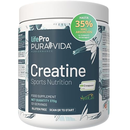 Creatina Monohidratada Creapure con AstraGin® – Hasta 35% Más Absorción vs Creapure Sola – Micronizada Pura Sin Sabor 4 Meses – Vegana, Sin Gluten, Testada Laboratorio – Calidad Alemana Garantizada