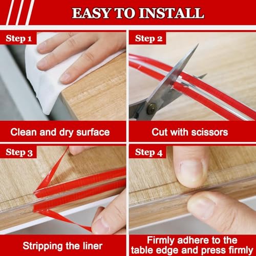 Image of 5-Meter Silicone Edge Protector Strip with 4-Corner | Baby Corner Guards for Sharp Edges | Table, Bed & Furniture Safety Protectors | Baby Proofing Corner Guards & Edge Safety for Sharp Edges