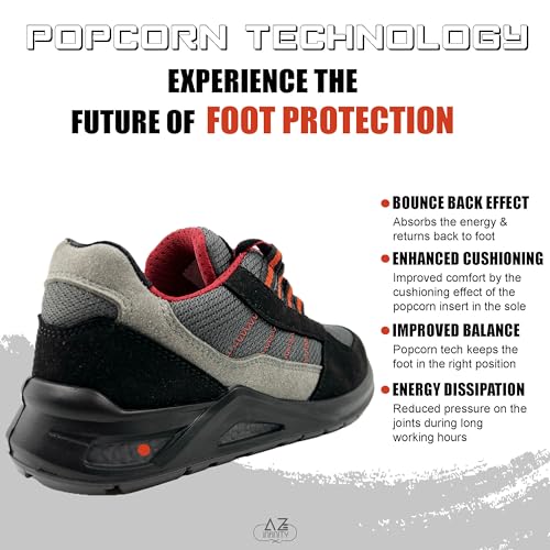 Allen Cooper ACM 1699 High Performance Safety Shoe | 200J Steel Toe Cap | Washable Micro Fiber Upper | Anti-Skid, Water, Heat & Oil Resistant
