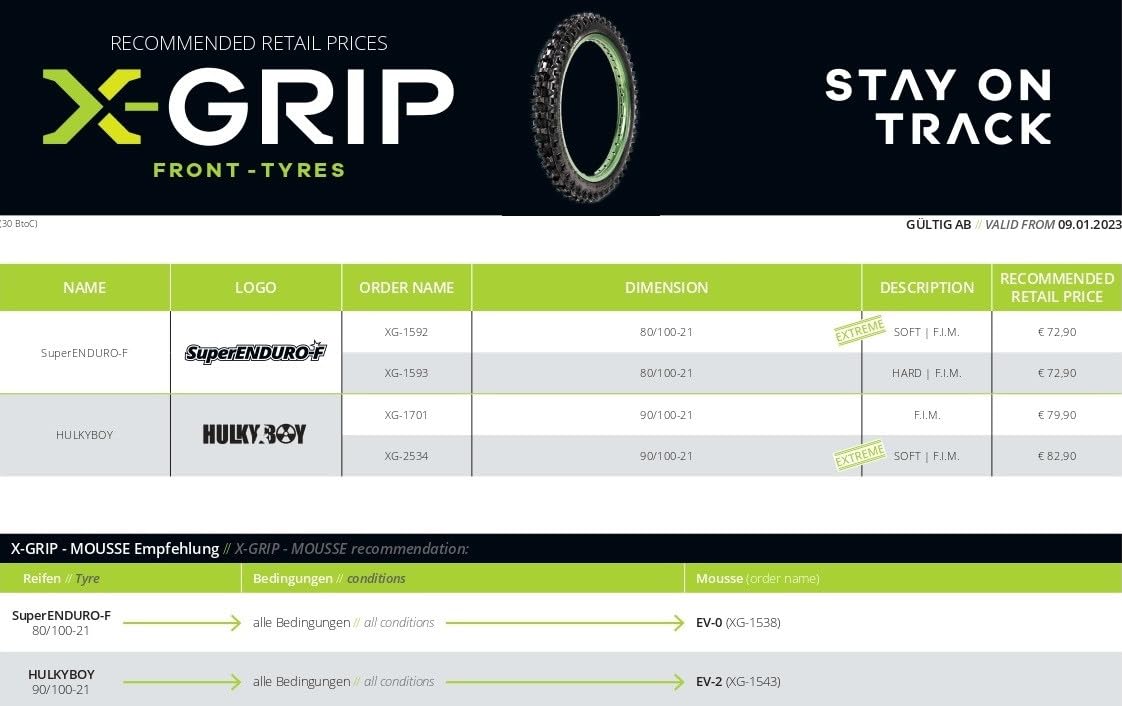 X-Grip Vorderradreifen Hulkyboy Gr. 90/100-21