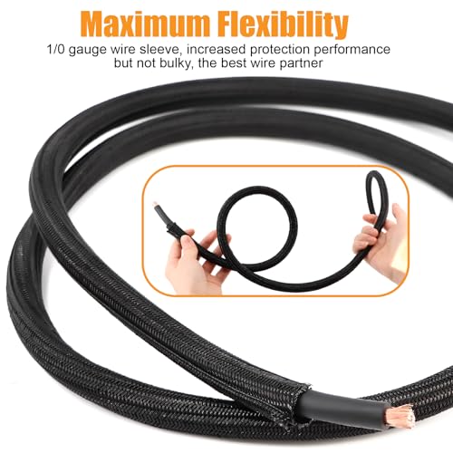 Image of 0 Gauge (1 /0 AWG) Battery Cable Kit 40ft -Red & Black