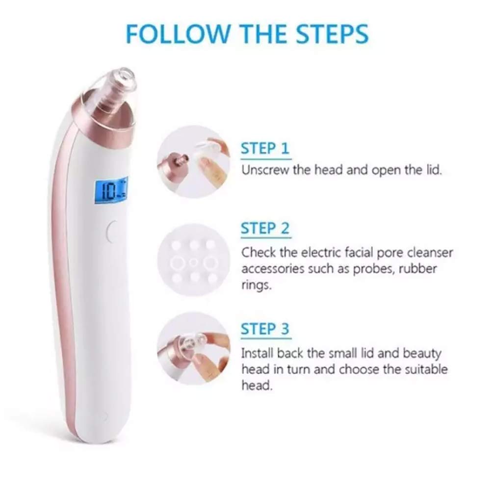 Limpiador De Poros Al Vacío Eléctrico Eliminador De Acné Para La Limpieza Facial Eliminación De Espinillas Succión Al Vacío Herramienta De Cuidado De La Piel Facial