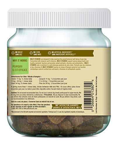 PET NATURALS, Multi Vitamins for Dogs, Daily Multivitamin with 24 Healthful Nutrients, 90 Bite-Sized Chews Brown - Image 3