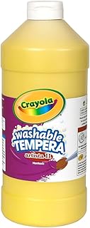 Crayola Washable Tempera Paint For Kids, Yellow Paint, Classroom Supplie...
