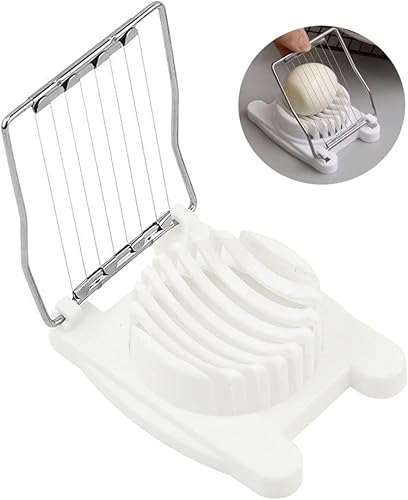 Egg Slicer for Hard Boiled Eggs, Egg Slicers with Stainless Steel Wires, Multipurpose Egg Cutter, Strawberry Slicer, Fruit Slicer Dicer for Cutting Bananas, Kiwi, Make Fruit Vegetable Salad
