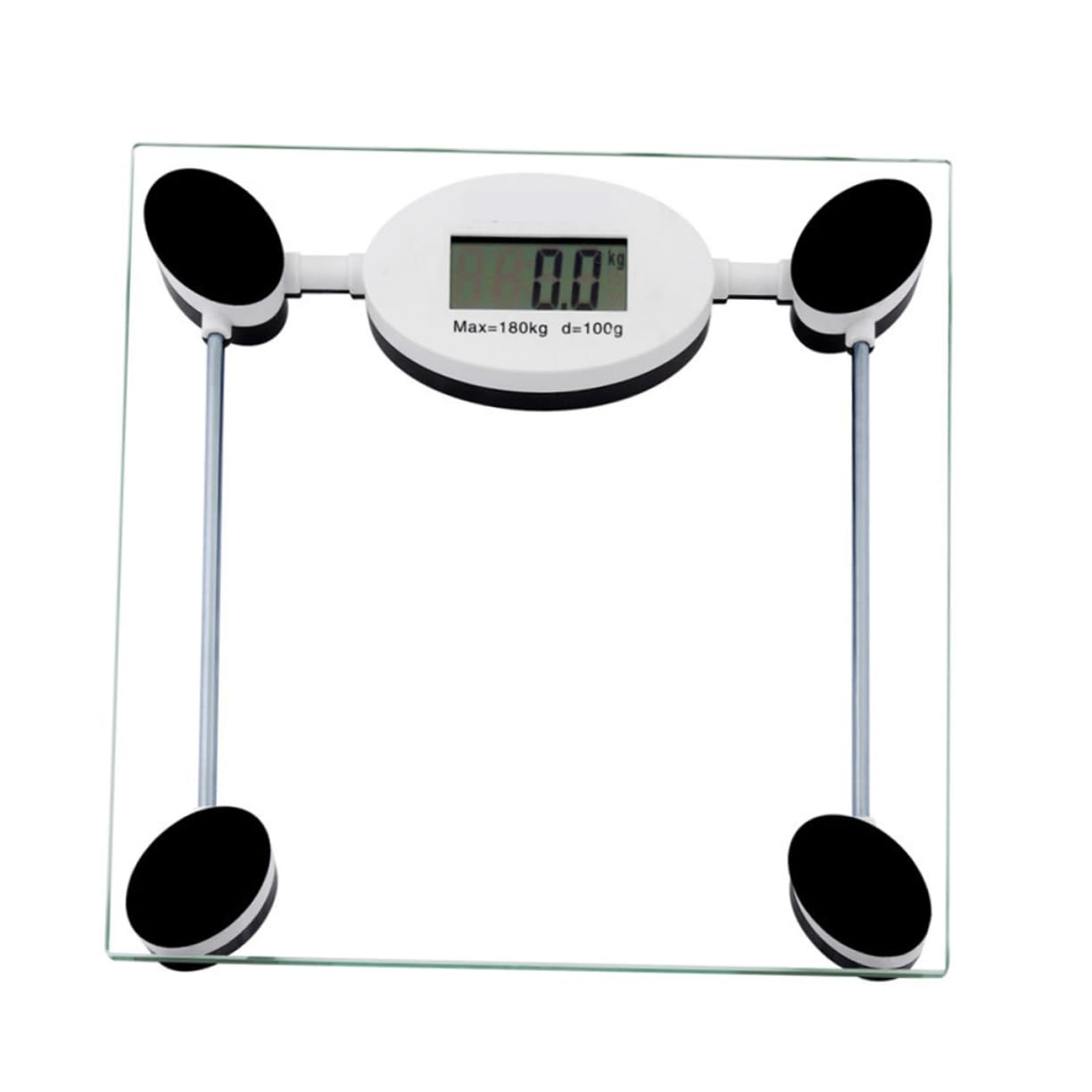 Digitale Personenwaage mit Touchsensor und Lcd Anzeige, 150kg | Gehärtetes Glas und Kunststoff, Präzise Sensoren, Inklusive Knopfzelle, für Zuhause und Bad