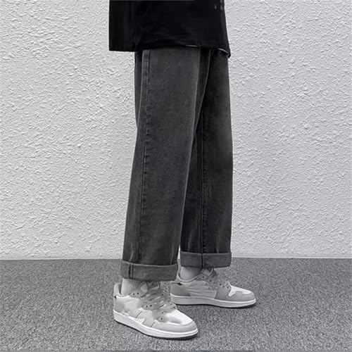 Men's Casual Long Baggy Jeans Vintage High Waist Straight Leg Jeans with Pockets4