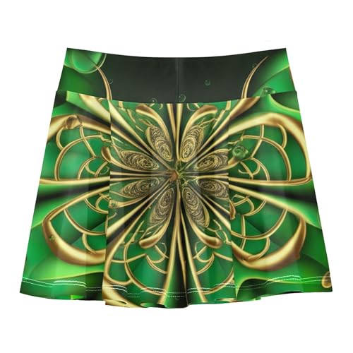 Girls Skorts Athletic Shorts St Patricks Clover Golden Tennis Skirts for Kids Custom Butterfly Skirt 3t2