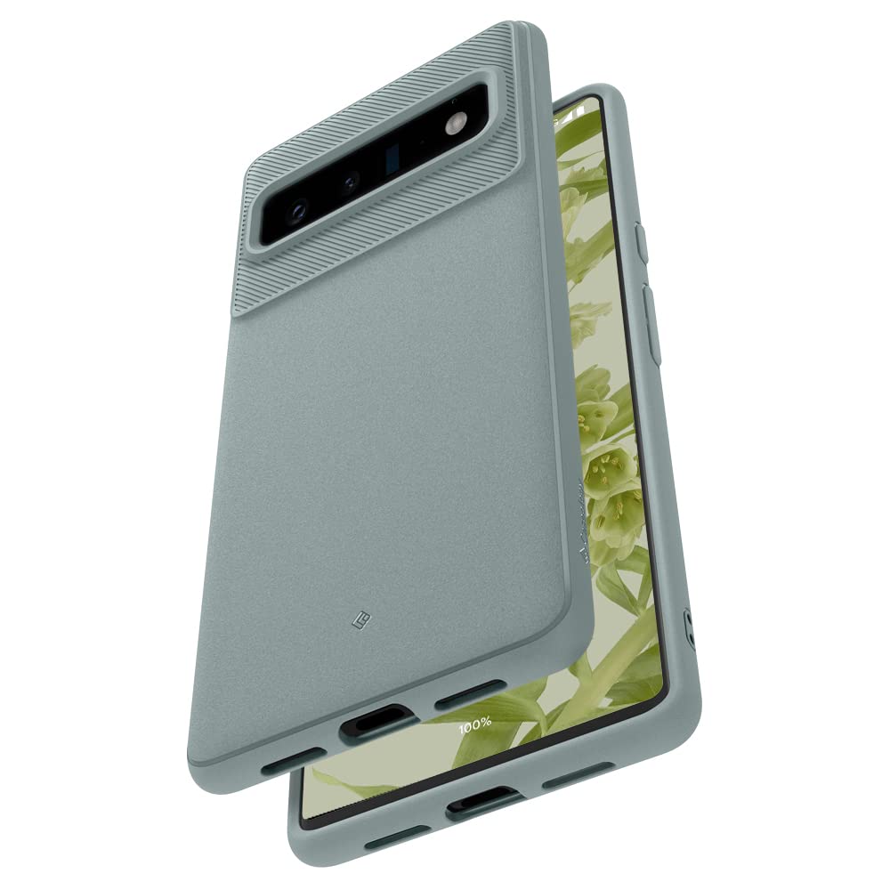 CASEOLOGY by Spigen Vault Thermoplastic Polyurethane Back Cover Compatible for Google Pixel 6 Pro ( Sage Green)
