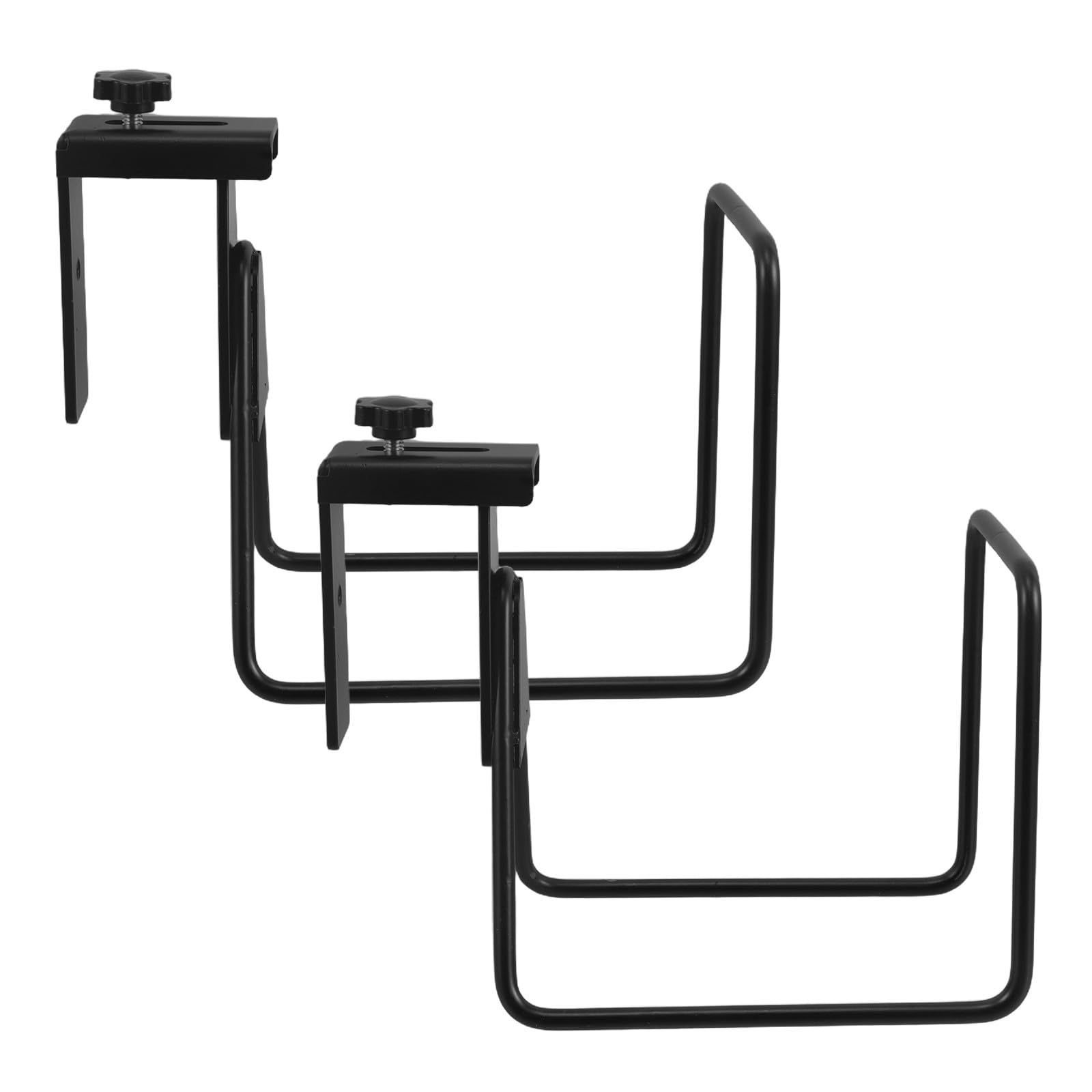 Metallo Supporto Pezzi 2 Nero per Tubo da Giardino