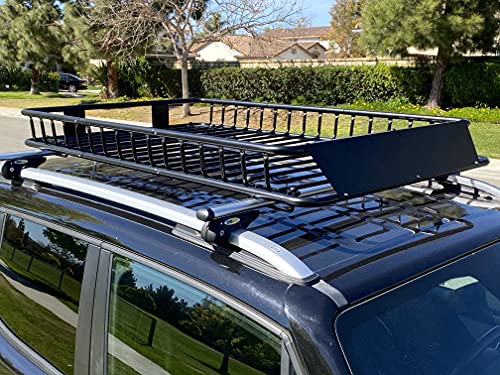 MAXXHAUL 50506 64" x 39" x 6" Heavy-Duty Universal Steel Roof Rack , Black