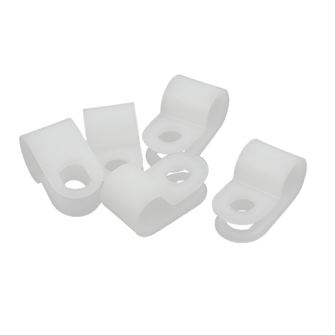 Aexit 5Pcs Nylon R-Type Cable Clamp for 1/4