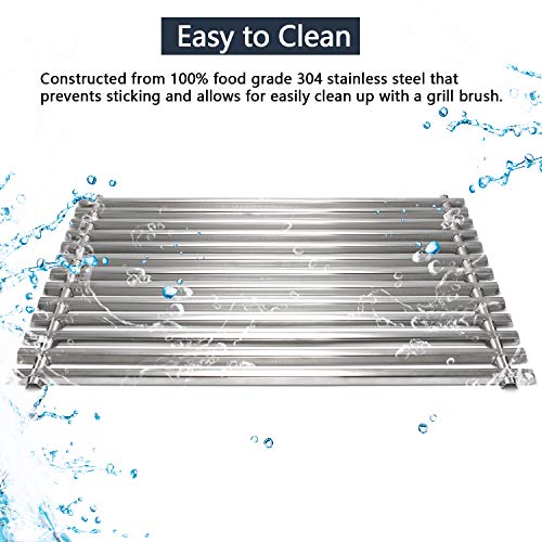 Hongso 7521 7522 7523 15" Stainless Steel Grill Grates For Weber Spirit 200 Series, Spirit E/S 200 & 210, Genesis Silver A, Spirit 500 Gas Grill (With Side Control Panel) 65905 65904, Scg521 #TOP5