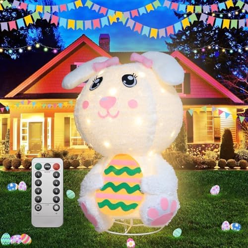 Easter Bunny Decorations, 2.5 FT Easter Bunny Lights with