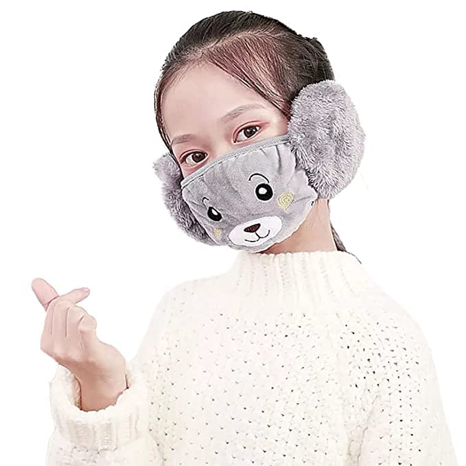 chacko 1 Pcs Kids Face Masks Washable Breathable Facemask with Adjustable Earloops Design Gift for Boys Girls,Grey color, (3 Years to 10 Years)-picture-11